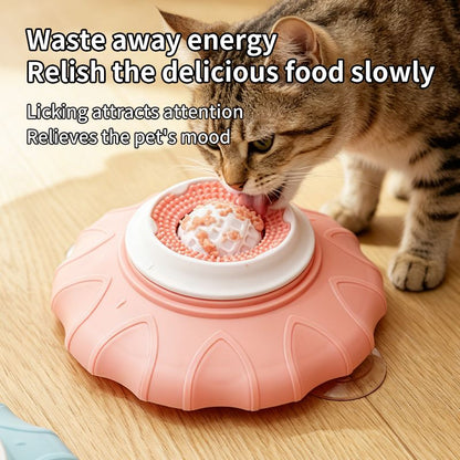 Pet Slow Feeder Bowl | Non-Slip Puzzle Feeder | Cat & Dog | Blue
