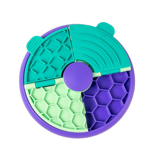 3-in-1 Pet Puzzle Slow Feeder Bowl with Multi-Level Rotating Disk