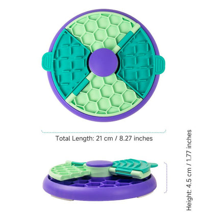3-in-1 Pet Puzzle Slow Feeder Bowl with Multi-Level Rotating Disk