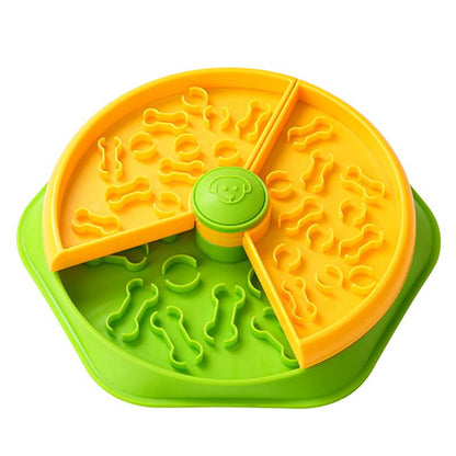 Large 360° Rotating Double-Layer Slow Feeder Bowl