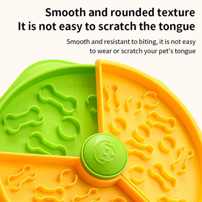 Large 360° Rotating Double-Layer Slow Feeder Bowl