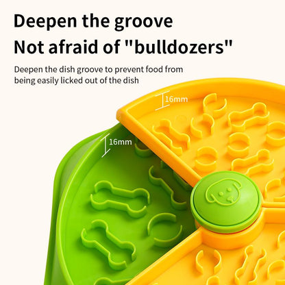 Large 360° Rotating Double-Layer Slow Feeder Bowl