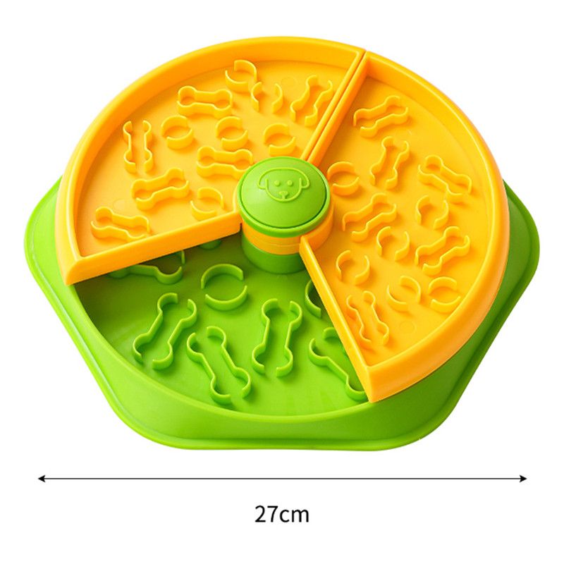 Large 360° Rotating Double-Layer Slow Feeder Bowl