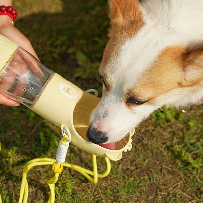 All-in-One Water and Food Pet Travel Cup | White