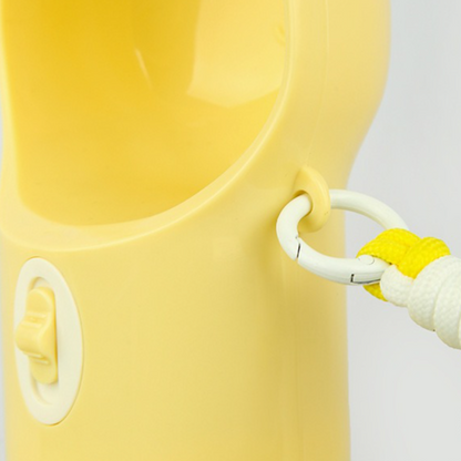 All-in-One Water and Food Pet Travel Cup | Yellow