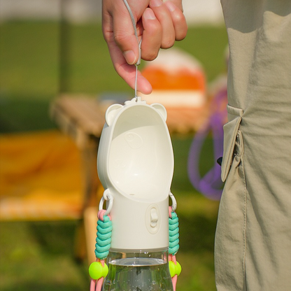 All-in-One Water and Food Pet Travel Cup | Yellow