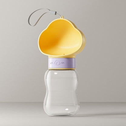 Portable Outdoor Pet Water Cup | 350ml | Yellow