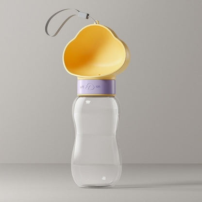 600ml Portable Pet Outdoor Water Cup | Yellow