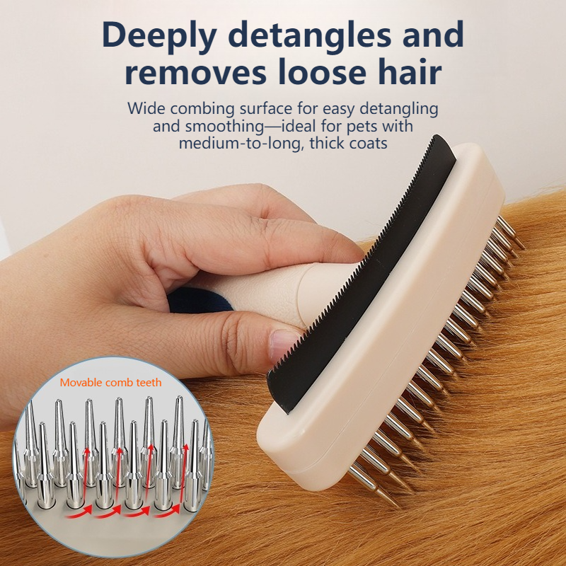 2-Piece 2-in-1 Pet Comb Set | Detangling & Shedding Comb