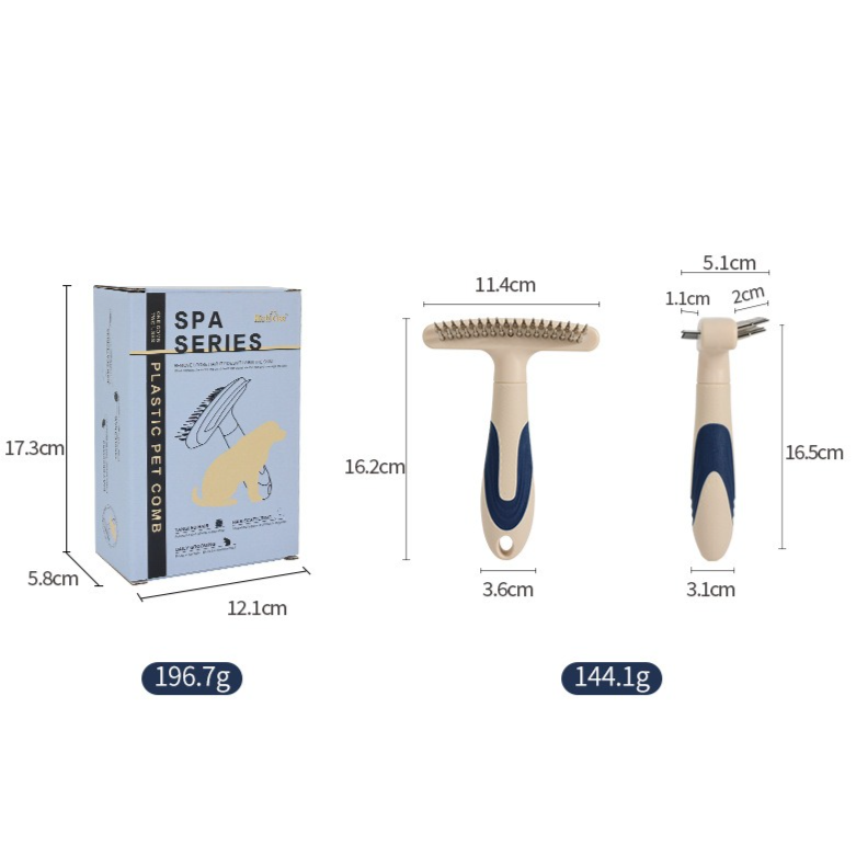 2-Piece 2-in-1 Pet Comb Set | Detangling & Shedding Comb