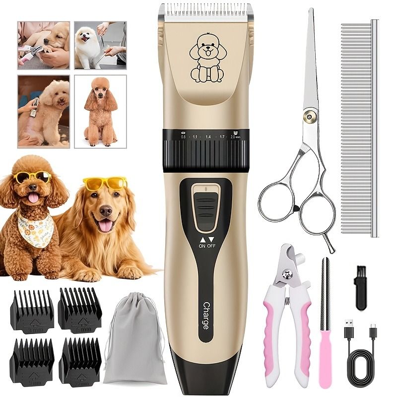 Quiet Professional Pet Grooming Clipper Set | Dog & Cat