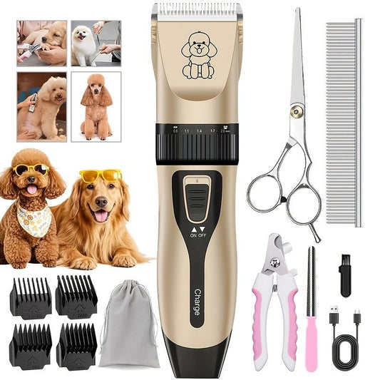 Quiet Professional Pet Grooming Clipper Set | Dog & Cat