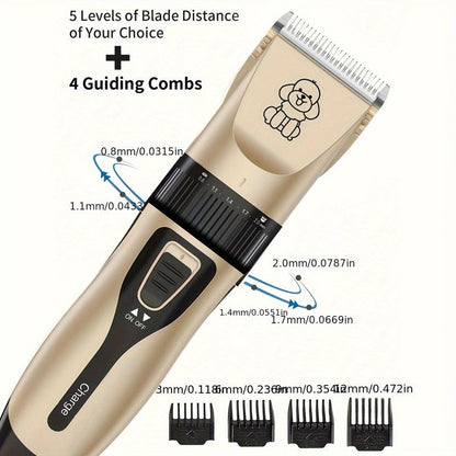Quiet Professional Pet Grooming Clipper Set | Dog & Cat