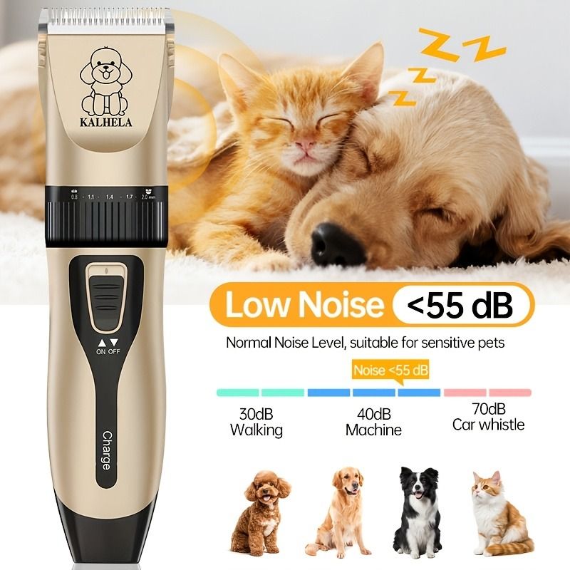 Quiet Rechargeable Pet Grooming Clipper Set | Dogs & Cats