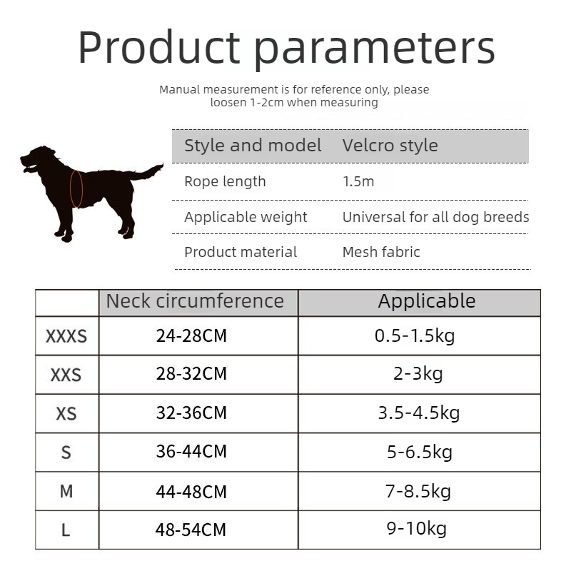 Breathable Reflective Pet Harness Set: Vest-Style Dog Harness + Leash | Blue-M (3)