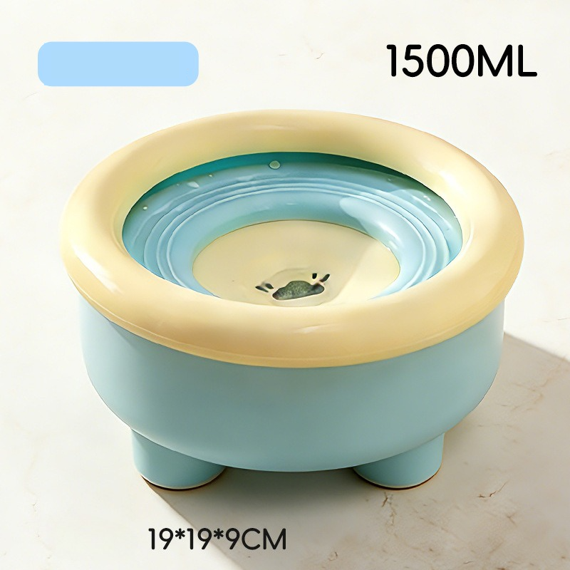 Anti-Splash Floating Pet Water Bowl | Blue