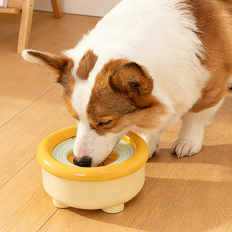 Anti-Splash Floating Pet Water Bowl | Blue