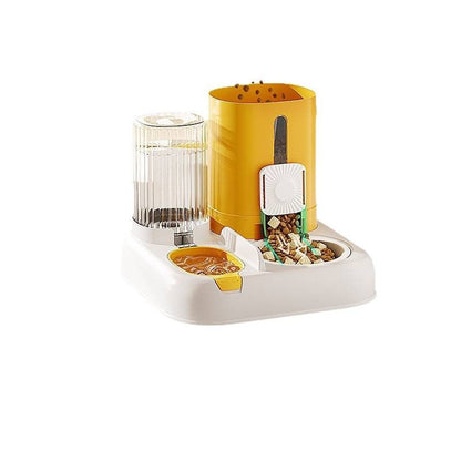 Ceramic Automatic Pet Feeder | Double Water Bowl Set
