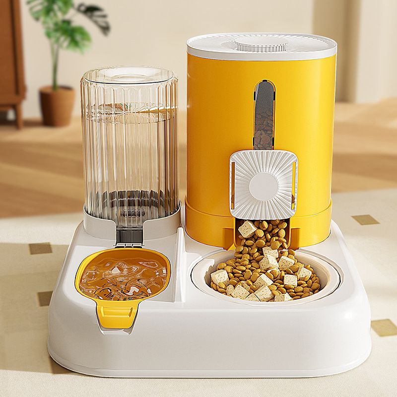 Ceramic Automatic Pet Feeder | Double Water Bowl Set