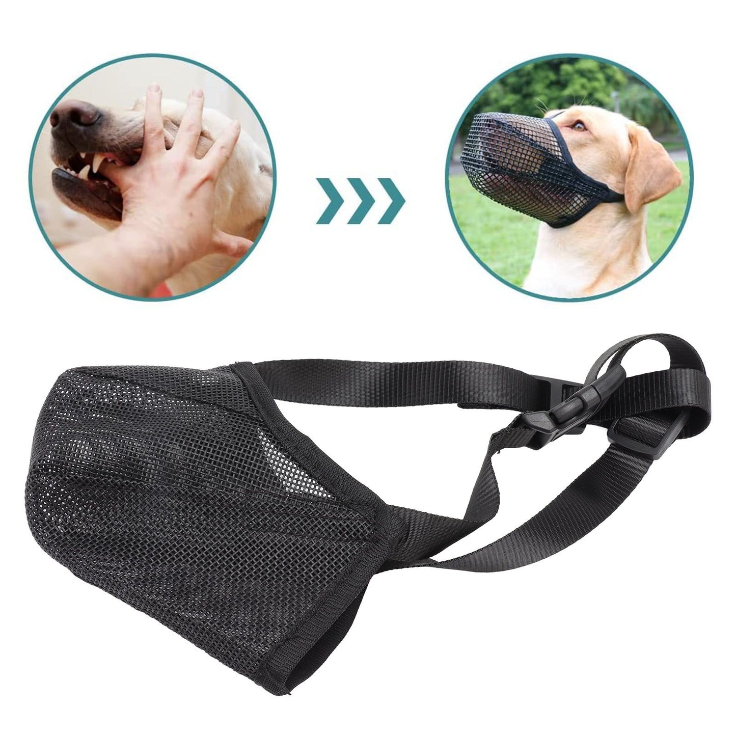 Dog Muzzle Soft Mesh Poisoned Bait Protection Pet Mouth Cover