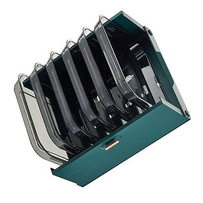 Kitchen Side Dishes Punch Free Foldable PET 6 Layers Wall Mounted | Green