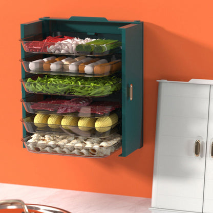 Kitchen Side Dishes Punch Free Foldable PET 6 Layers Wall Mounted | Green