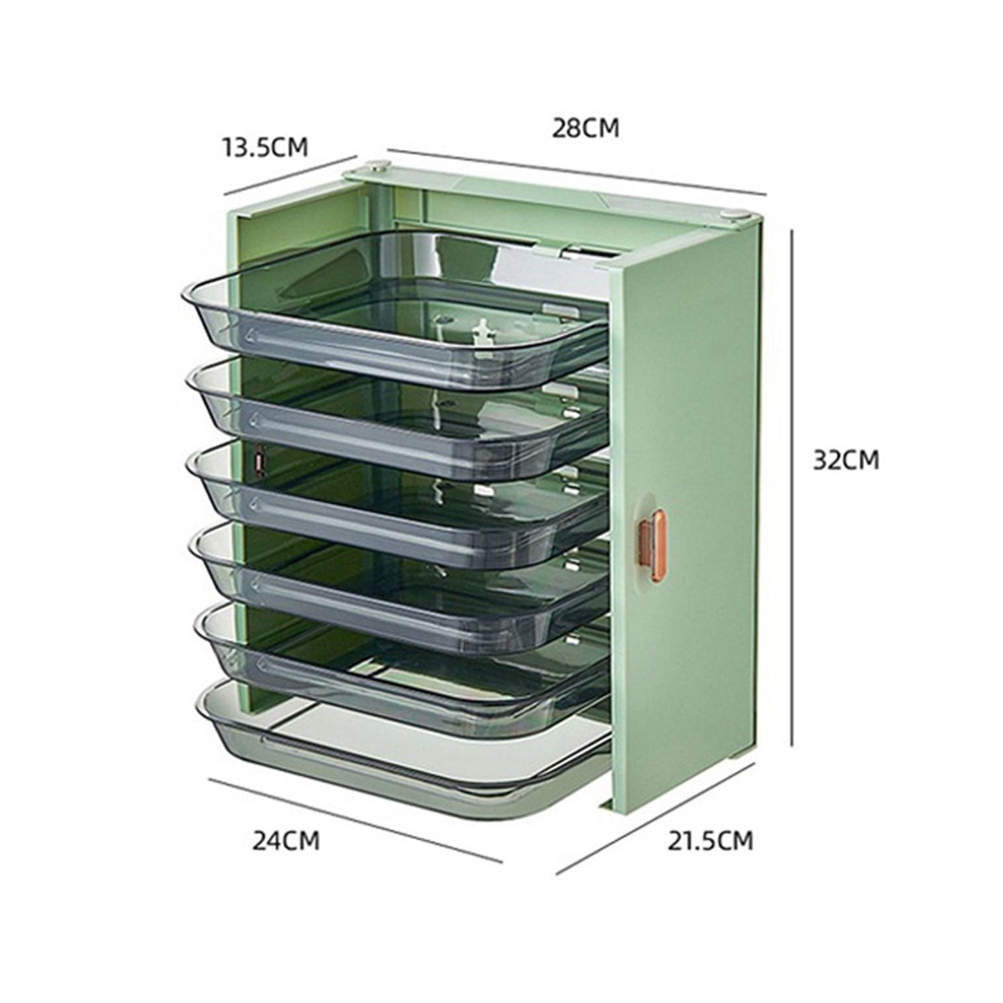 Kitchen Side Dishes Punch Free Foldable PET 6 Layers Wall Mounted