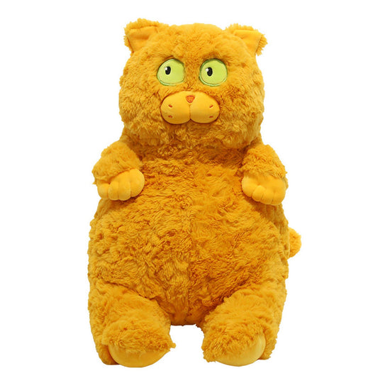 Cat Plush Toy Cute Soft Skin Friendly Fluffy Staring Short Plush Cat