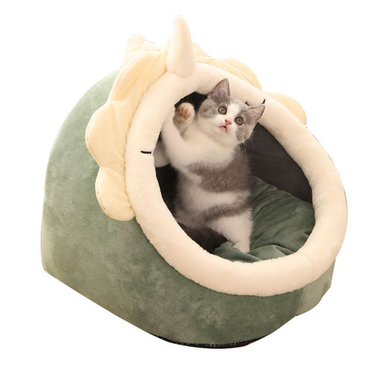 Warm Cozy Pet Bed Non Slip Bottom Cat House Cushion Removable