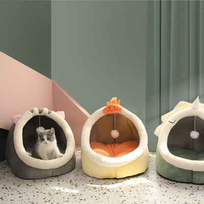 Warm Cozy Pet Bed Non Slip Bottom Cat House Cushion Removable