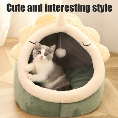 Warm Cozy Pet Bed Non Slip Bottom Cat House Cushion Removable
