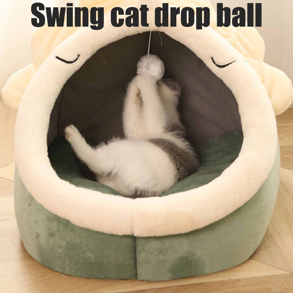Warm Cozy Pet Bed Non Slip Bottom Cat House Cushion Removable