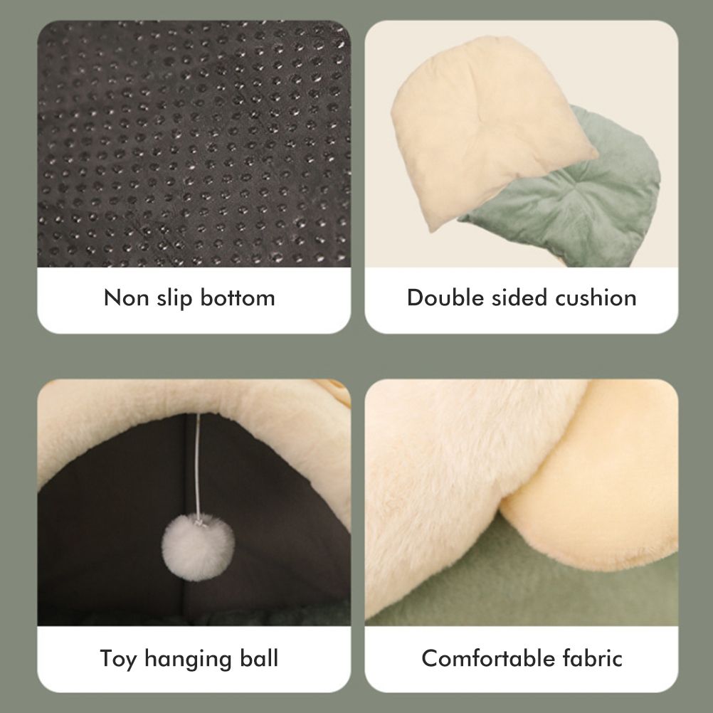 Warm Cozy Pet Bed Non Slip Bottom Cat House Cushion Removable