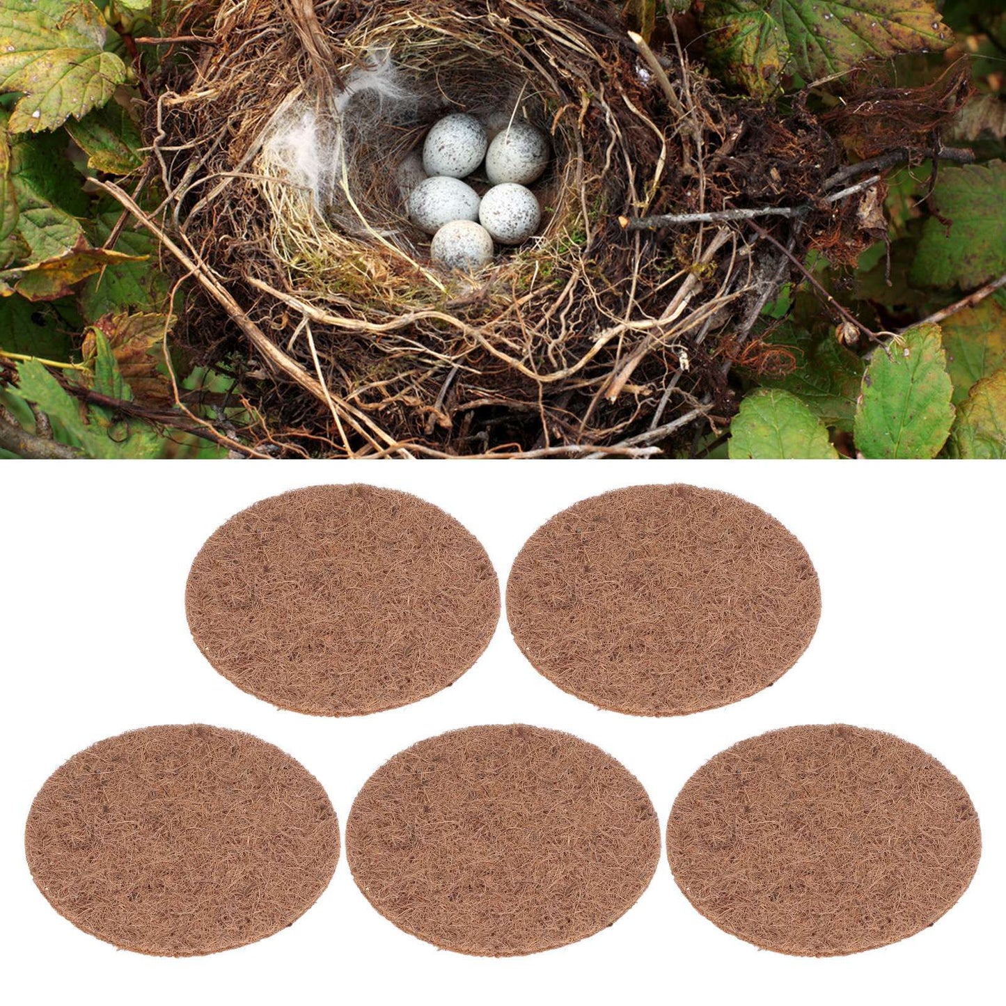 5pcs Bird Eggs Mat Reed Leaves Material Wear Resistance Soft