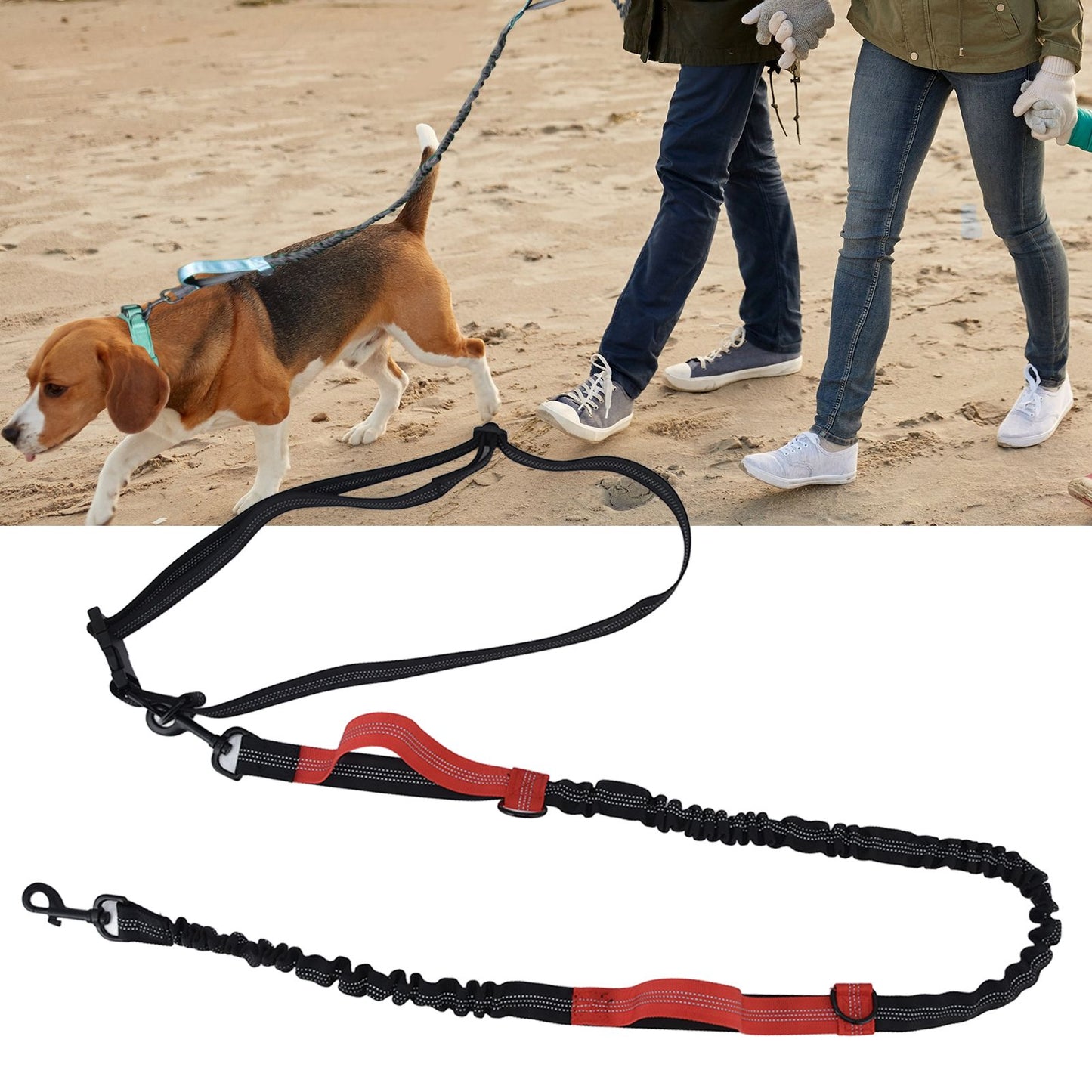 Reflective Retractable Pet Leash | Adjustable Dog Traction Rope | Red