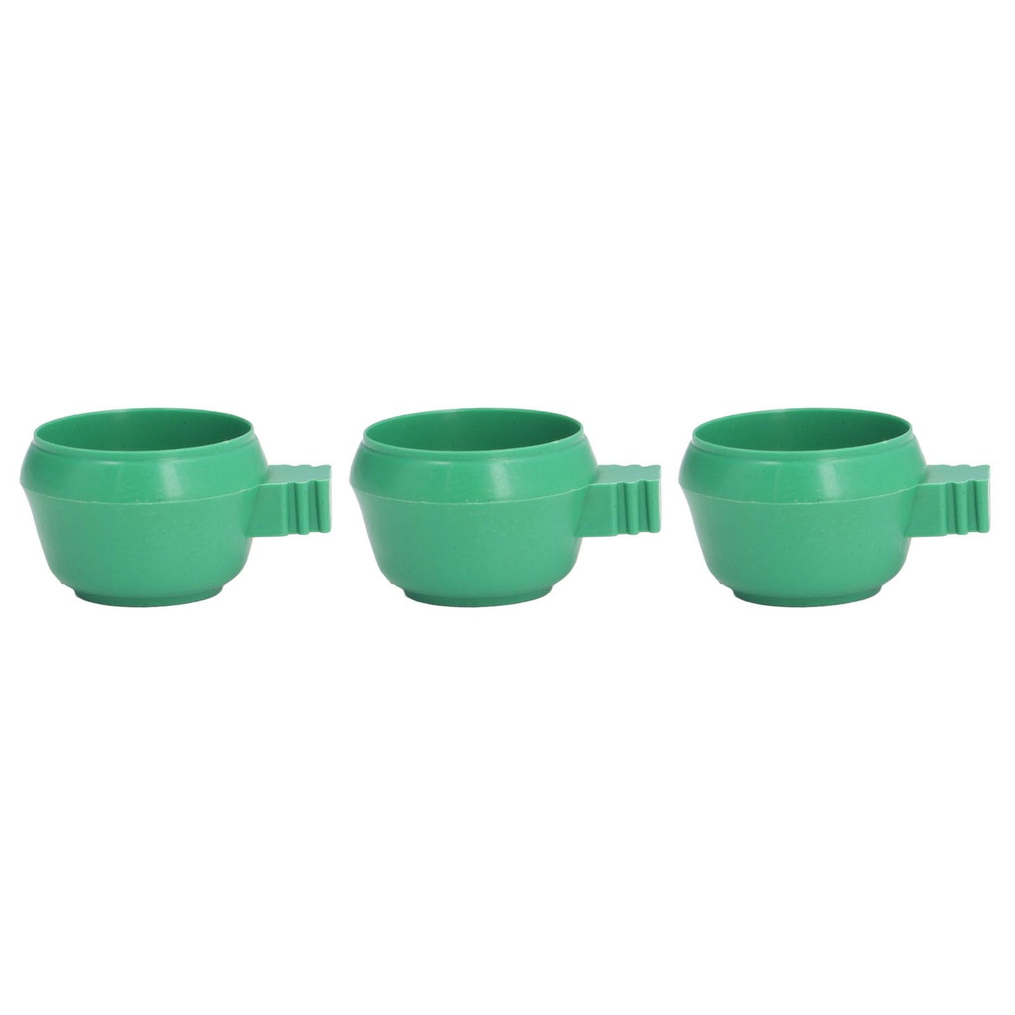 25Pcs Mini Bird Parrots Food Water Bowl Inlay Installation Round Green