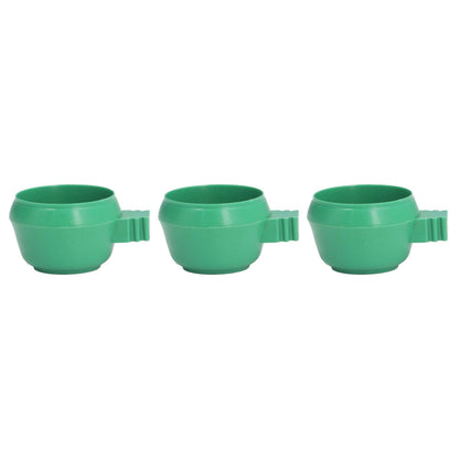 25Pcs Mini Bird Parrots Food Water Bowl Inlay Installation Round Green