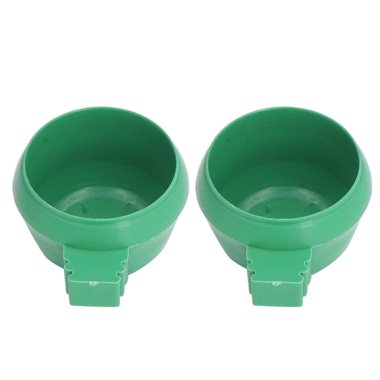 25Pcs Mini Bird Parrots Food Water Bowl Inlay Installation Round Green