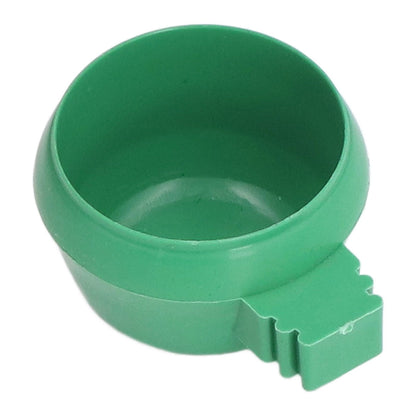 25Pcs Mini Bird Parrots Food Water Bowl Inlay Installation Round Green