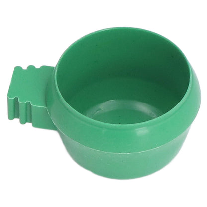 25Pcs Mini Bird Parrots Food Water Bowl Inlay Installation Round Green