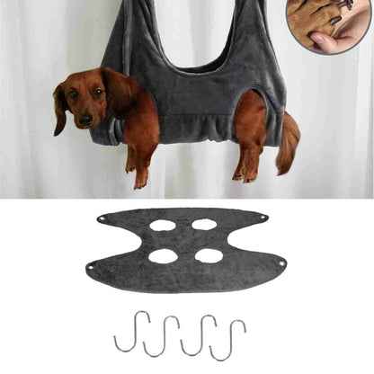 Pet Grooming Sling Dog Grooming Sling Hammock Helper for Bathing | Grey (2)
