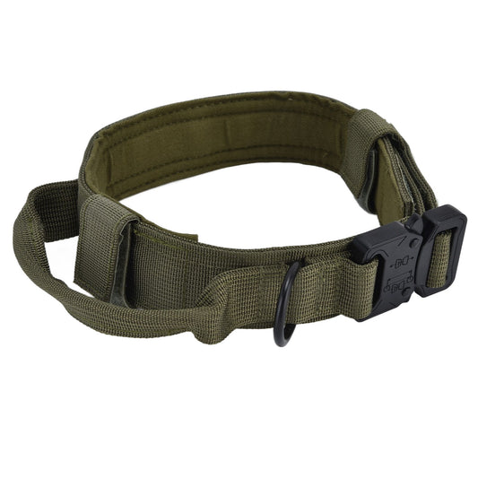 Traction Dog Collar with Buckle Nylon Iron Training Hunting Collar Pet