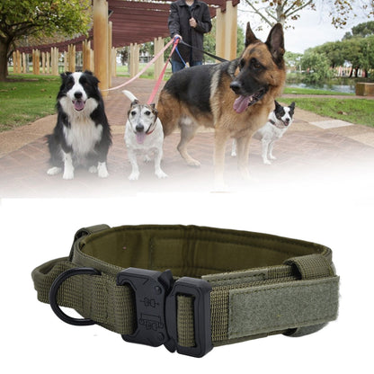 Traction Dog Collar with Buckle Nylon Iron Training Hunting Collar Pet