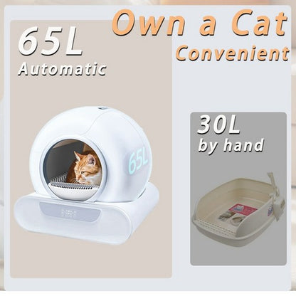 65L Automatic Self-Cleaning Cat Litter Box | Smart App