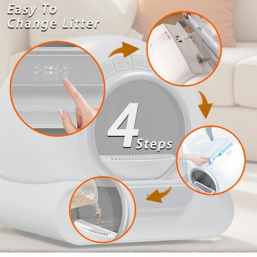 65L Automatic Self-Cleaning Cat Litter Box | Smart App