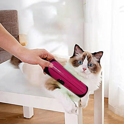 Red Pet Deshedding Roll Comb | Self-Cleaning | Cats & Dogs | Fur