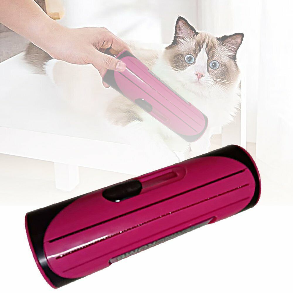 Red Pet Deshedding Roll Comb | Self-Cleaning | Cats & Dogs | Fur