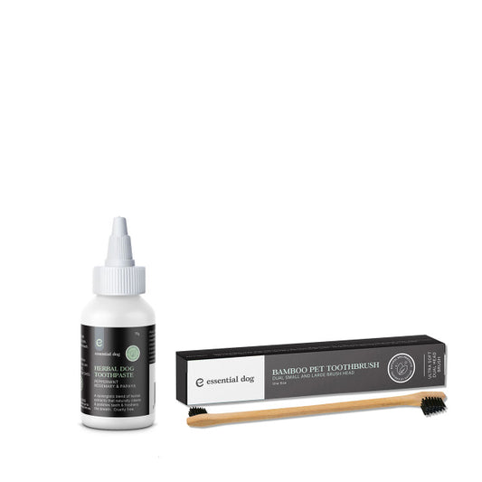 Bamboo Pet Dental Kit | Herbal Toothpaste + Bamboo Toothbrush | Dogs