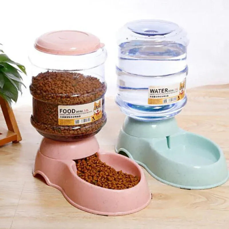 Pink 3.8L Automatic Pet Water Feeder | Dog & Cat Dispenser Bowl Bottle