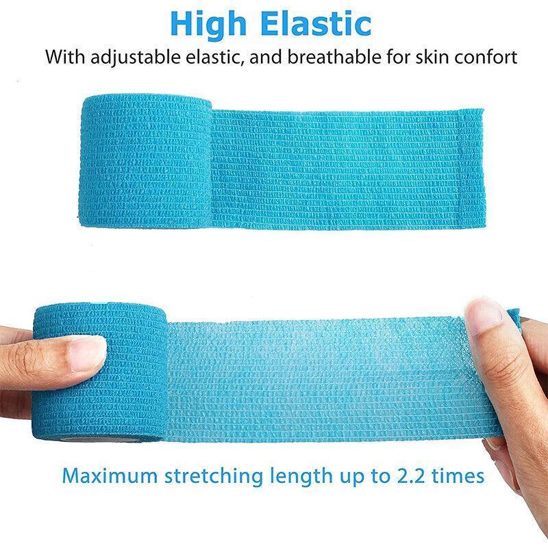 12 Pack Self-Adhesive Cohesive Wrap Bandage for Pets